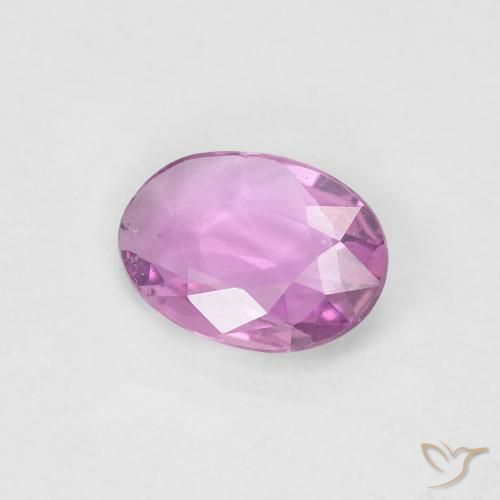 Zafiro Rosado claro natural de 0.54 ct, Ovalada, VS