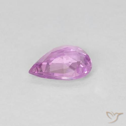 Zafiro Rosado claro natural de 0.36 ct, En forma de pera, VS