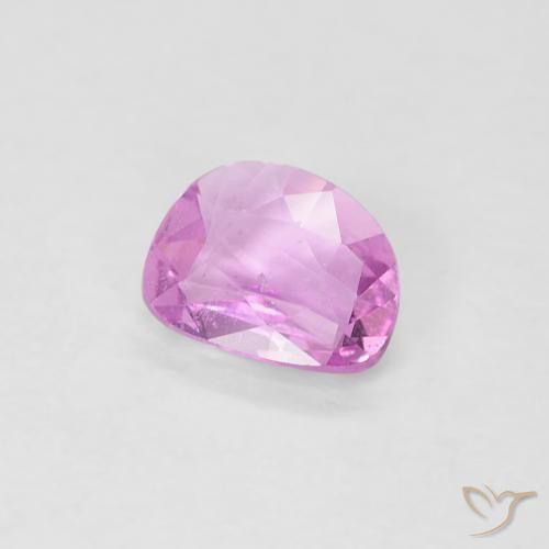 Zafiro Rosado púrpura real claro natural de 0.40 ct, Elegante, VS