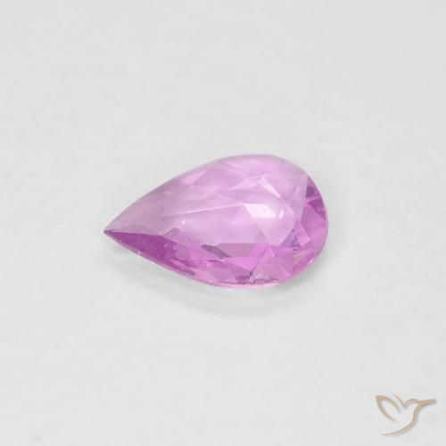 Zafiro Rosado claro natural de 0.34 ct, En forma de pera, VS