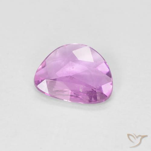 Zafiro Rosado púrpura real claro natural de 0.55 ct, Elegante, VS