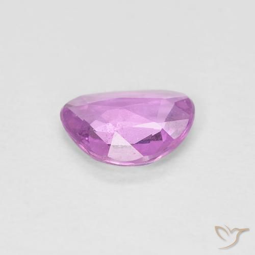 Zafiro Rosado púrpura real claro natural de 0.55 ct, Elegante, VS