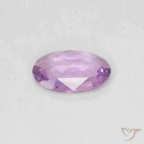 Zafiro Púrpura claro natural de 0.31 ct, Ovalada, VVS