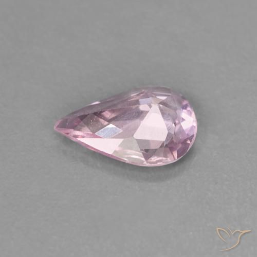 Zafiro Rosado blubblegum muy claro natural de 0.46 ct, En forma de pera, VVS
