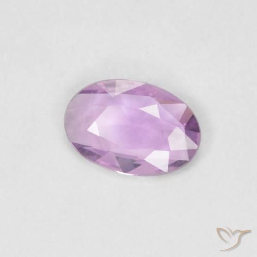 Zafiro Púrpura rosado natural de 0.32 ct, Ovalada, VVS