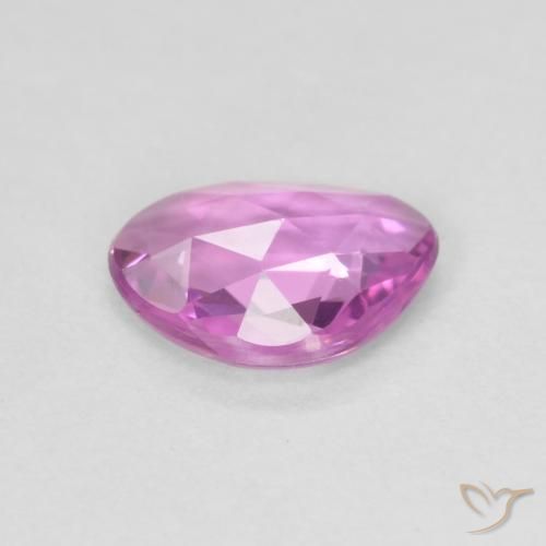 Zafiro Púrpura rosado claro natural de 0.60 ct, Elegante, VVS