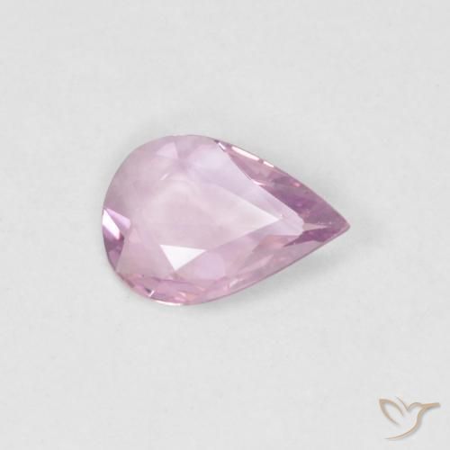 Zafiro Púrpura claro natural de 0.36 ct, En forma de pera, VVS