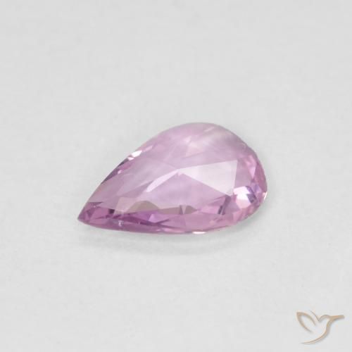 Zafiro Púrpura claro natural de 0.36 ct, En forma de pera, VVS