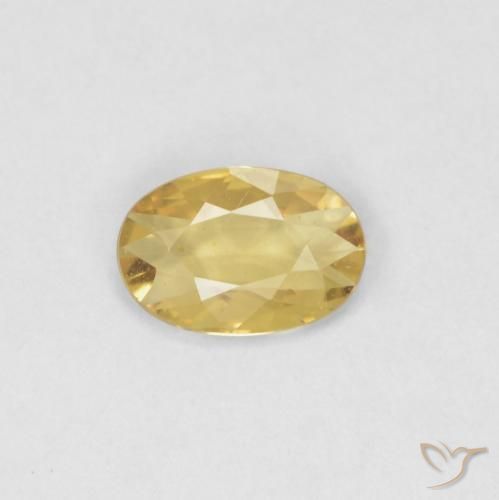 0.36ct Natural Naranja dorado Zafiro, Ovalada, VVS-VS