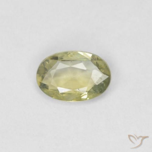 0.40ct Natural Verde bosque cálido Zafiro, Ovalada, VVS-VS