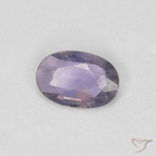 Zafiro Violeta medio natural de 0.46 ct, Ovalada, VVS