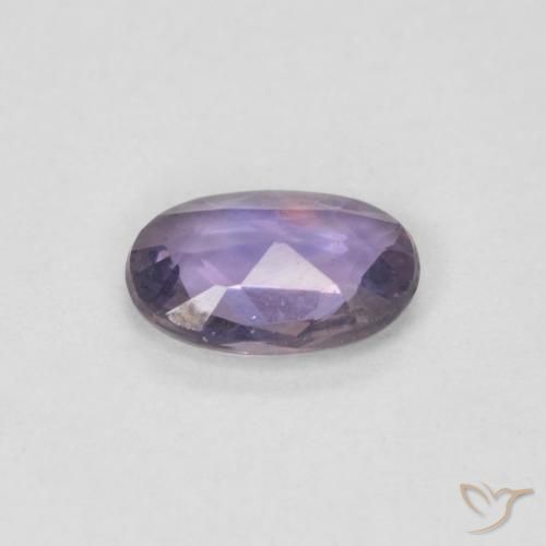 Zafiro Violeta medio natural de 0.46 ct, Ovalada, VVS
