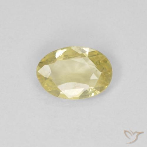 0.38ct Natural Amarillo claro Zafiro, Ovalada, VVS