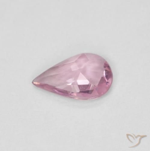 Zafiro Rosado claro natural de 0.34 ct, En forma de pera, VVS