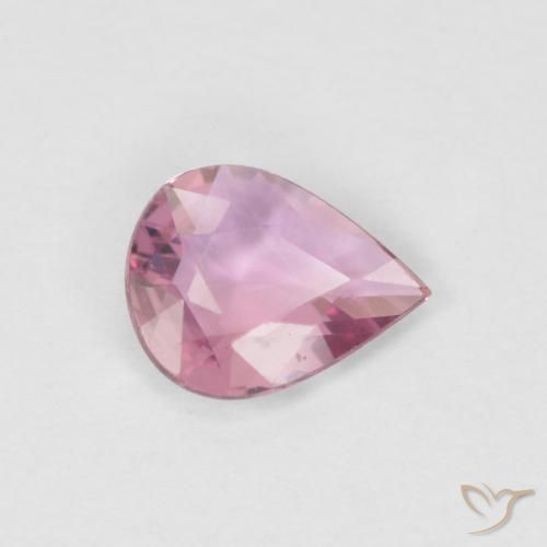 Zafiro Magenta claro natural de 0.40 ct, En forma de pera, VVS-VS