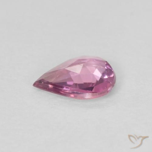 Zafiro Magenta claro natural de 0.40 ct, En forma de pera, VVS-VS