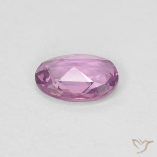 Zafiro Rosado púrpura real natural de 0.47 ct, Ovalada, VVS-VS