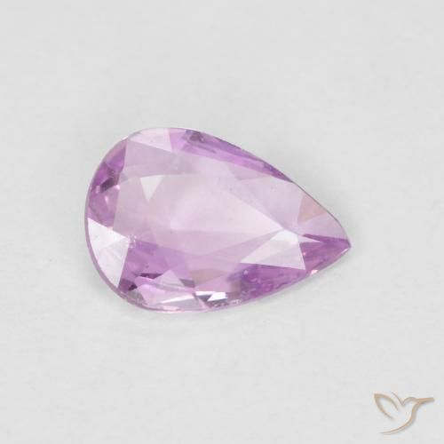Zafiro Violeta rosado natural de 0.42 ct, En forma de pera, VVS-VS