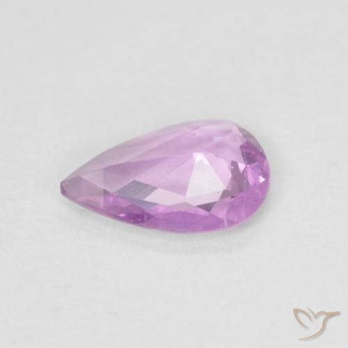 Zafiro Violeta rosado natural de 0.42 ct, En forma de pera, VVS-VS