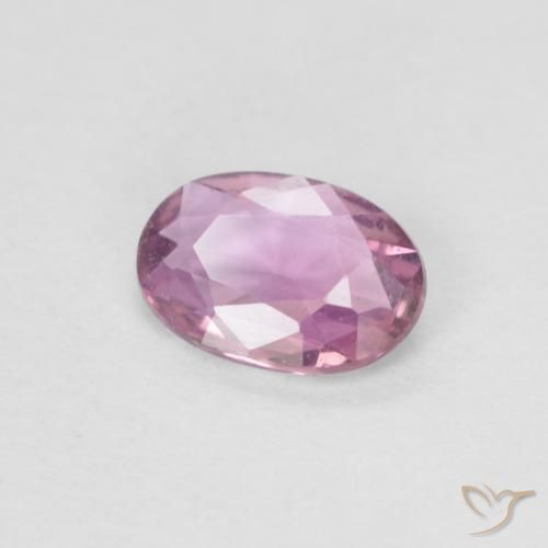 Zafiro Magenta claro natural de 0.41 ct, Ovalada, VVS-VS