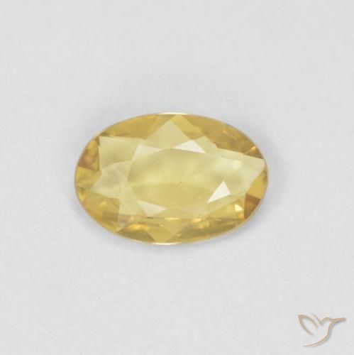 0.37ct Natural Dorado medio Zafiro, Ovalada, VVS-VS