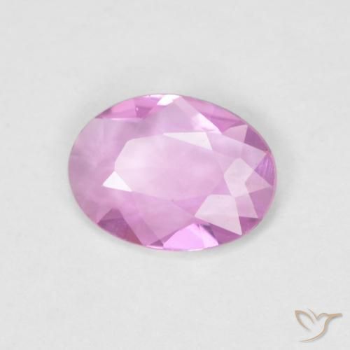 Zafiro Rosado púrpura natural de 0.46 ct, Ovalada, VVS-VS