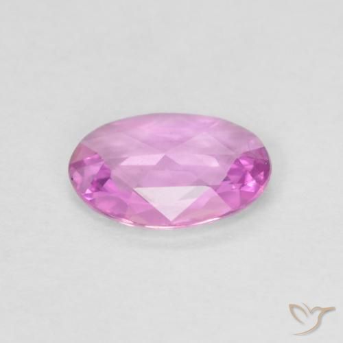 Zafiro Rosado púrpura natural de 0.46 ct, Ovalada, VVS-VS