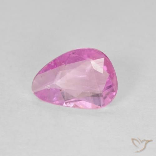 0.49ct Natural Rosado muy claro Zafiro, En forma de pera, VVS-VS