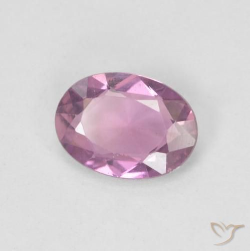 Zafiro Rosado púrpura natural de 0.75 ct, Ovalada, VS