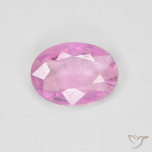 Zafiro Rosado intenso natural de 0.70 ct, Ovalada, VS