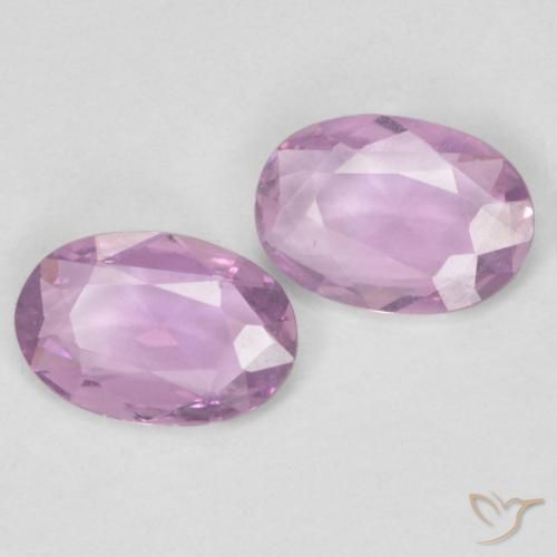 Gemas de Zafiro Rosado muy claro natural de 0.75 ct, Ovalada, VS