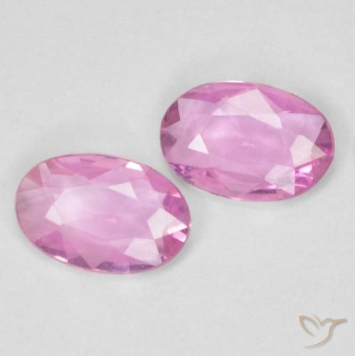 Gemas de Zafiro Rosado intenso natural de 0.66 ct, Ovalada, VVS-VS