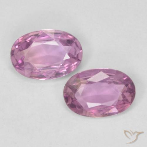 0.78ctw Natural Rosado púrpura real muy claro Zafiro, Ovalada, VVS-VS
