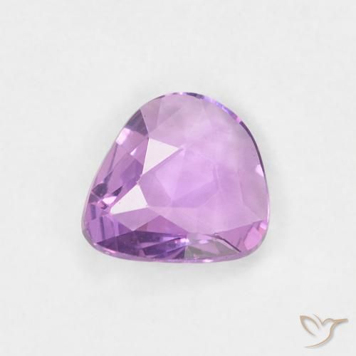 Zafiro Púrpura rosáceo medio natural de 0.46 ct, Elegante, VVS