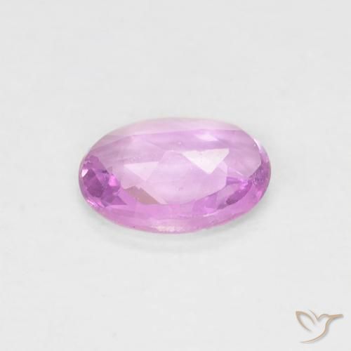 Zafiro Púrpura rosado natural de 0.43 ct, Ovalada, VVS