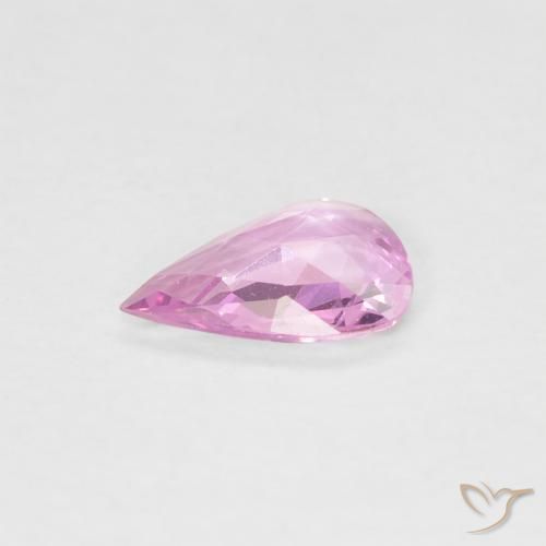 Zafiro Rosado medio natural de 0.32 ct, En forma de pera, VVS
