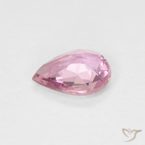 Zafiro Rosado intenso natural de 0.45 ct, En forma de pera, VVS