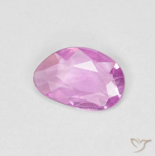 Zafiro Rosado púrpura real claro natural de 0.40 ct, Elegante, VS