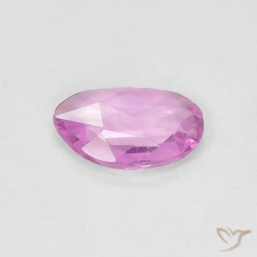 Zafiro Rosado púrpura real claro natural de 0.40 ct, Elegante, VS