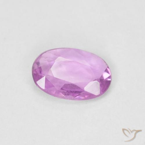 Zafiro Medium Light-Purple natural de 0.43 ct, Ovalada, VS