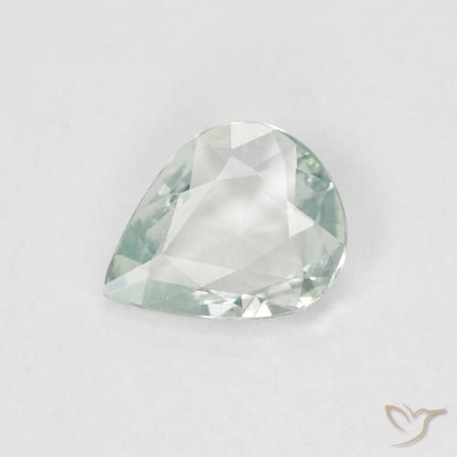 0.47ct Natural Verde claro Zafiro, En forma de pera, VS