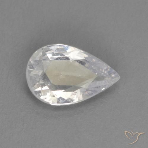 Zafiro Verde medio natural de 0.35 ct, En forma de pera, VS