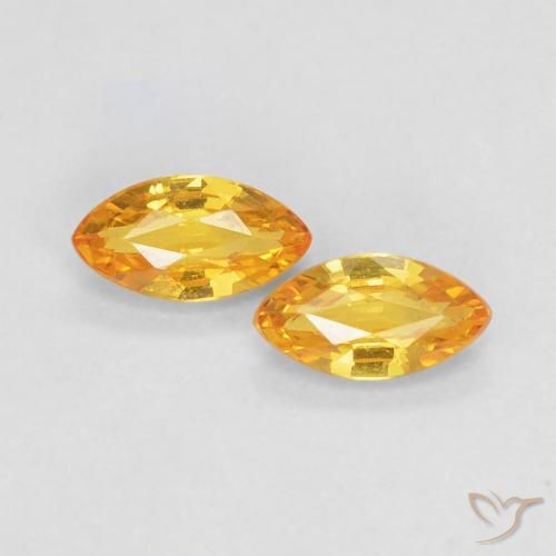 0.39ctw Natural Dorado medio Zafiro, Marquesa, VVS