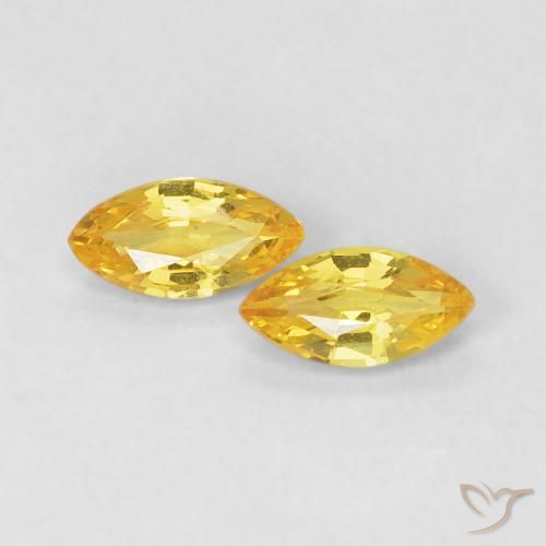 0.36ctw Natural Amarillo miel Zafiro, Marquesa, VVS