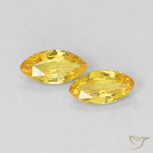 0.35ctw Natural Amarillo toscana Zafiro, Marquesa, VVS