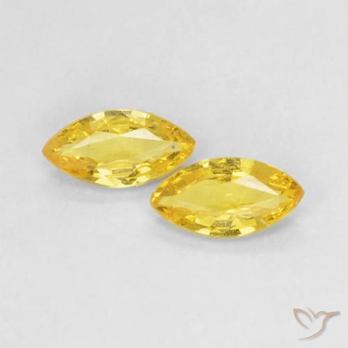 0.35ctw Natural Amarillo toscana Zafiro, Marquesa, VVS