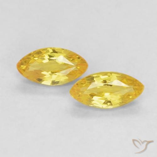 0.38ctw Natural Amarillo toscana Zafiro, Marquesa, VVS