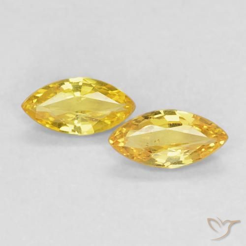 0.31ctw Natural Amarillo toscana Zafiro, Marquesa, VVS-VS