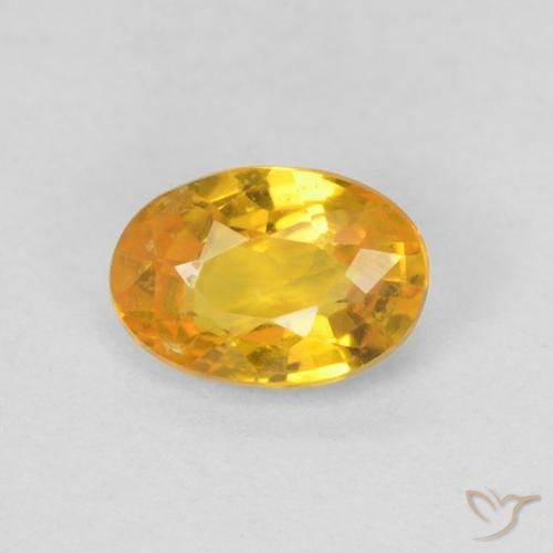 0.61ct Natural Naranja medio Zafiro, Ovalada, VS