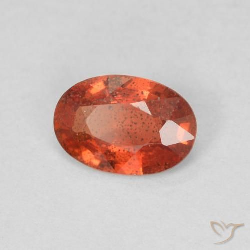 Zafiro Rojo intenso natural de 0.46 ct, Ovalada, VS